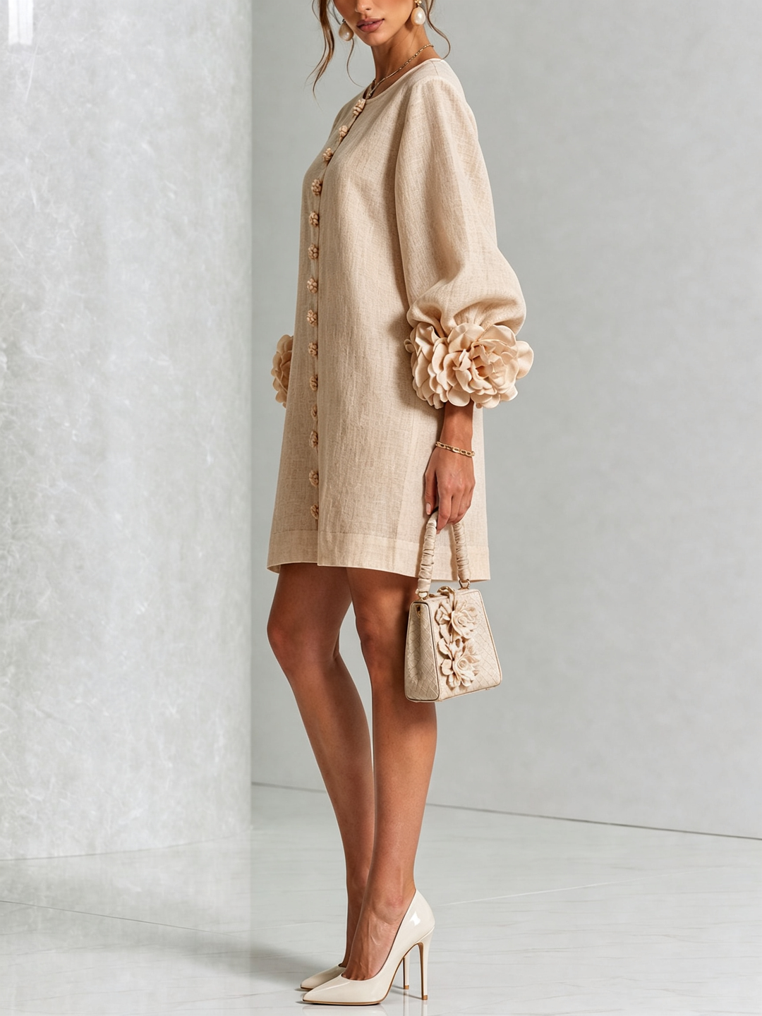 Rosalie™ | Mini-jurk met knoopsluiting
