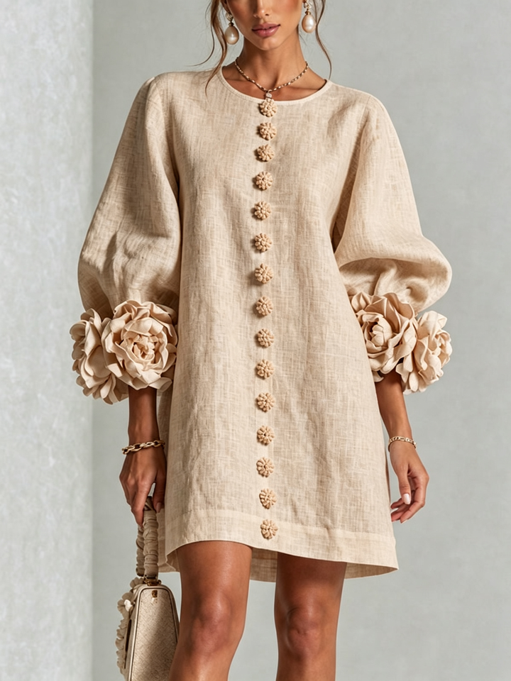 Rosalie™ | Mini-jurk met knoopsluiting