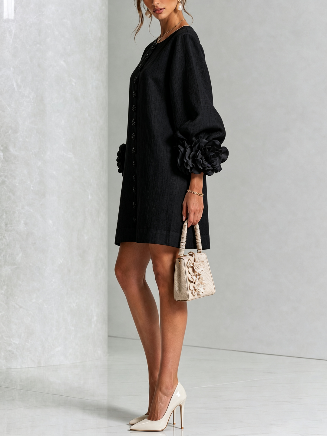 Rosalie™ | Mini-jurk met knoopsluiting