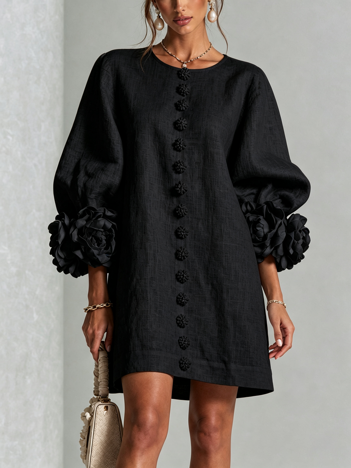 FLORENCE | FLORAL KNOP-JURK MET MINI-LENGTE