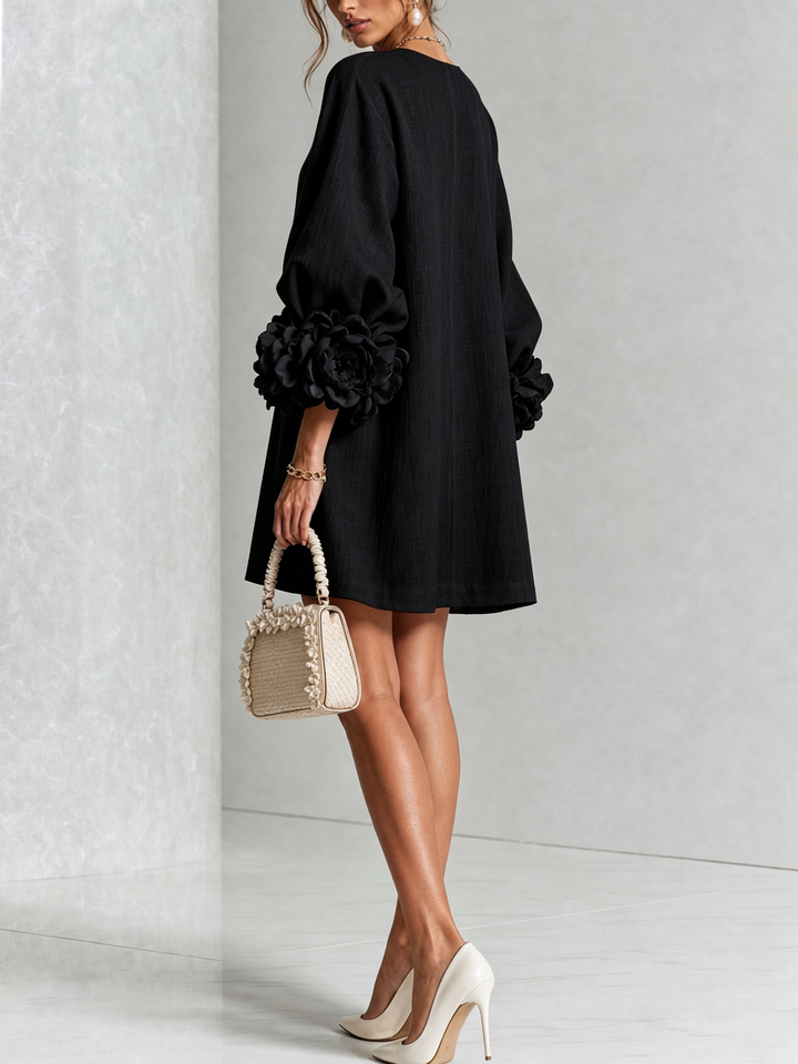 FLORENCE | FLORAL KNOP-JURK MET MINI-LENGTE