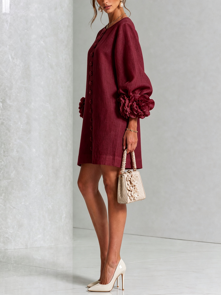 Rosalie™ | Mini-jurk met knoopsluiting
