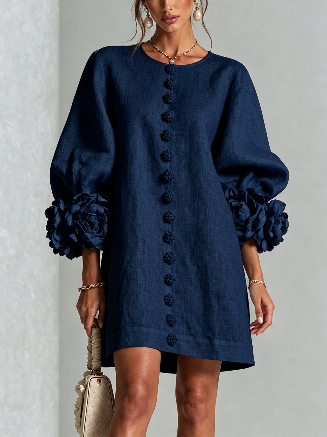 Rosalie™ | Mini-jurk met knoopsluiting