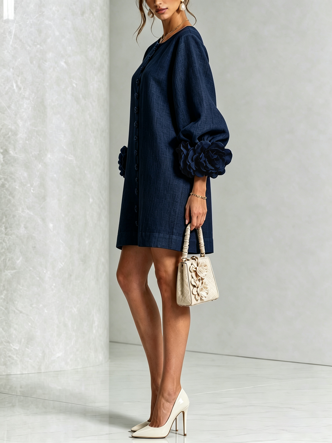 Rosalie™ | Mini-jurk met knoopsluiting