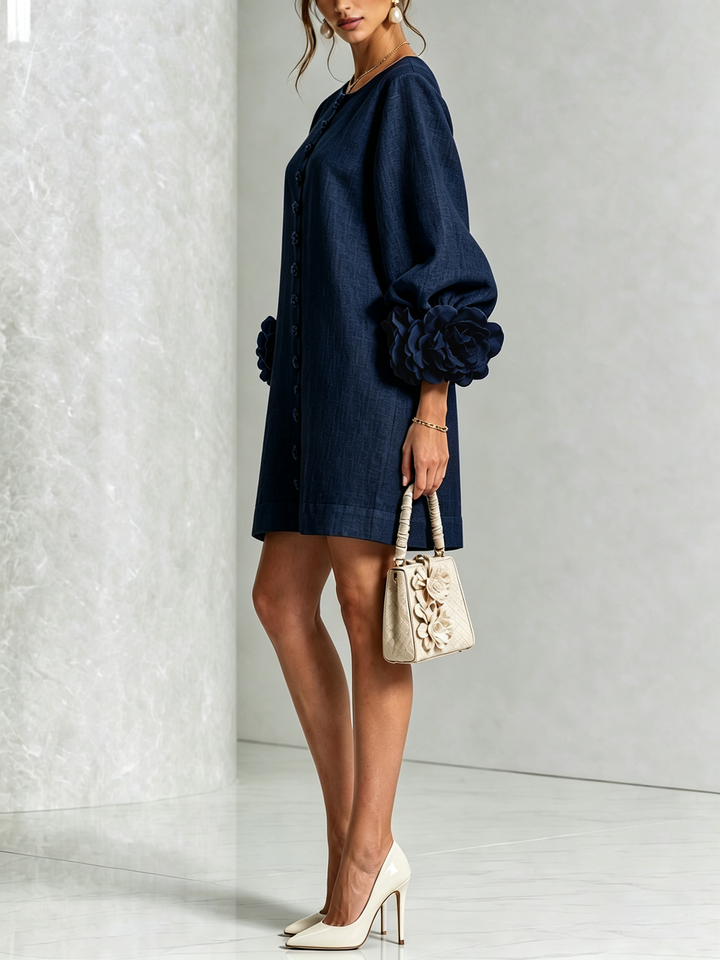Rosalie™ | Mini-jurk met knoopsluiting