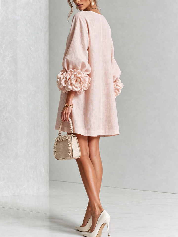 FLORENCE | FLORAL KNOP-JURK MET MINI-LENGTE