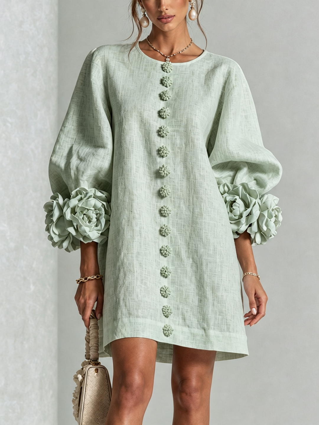 Rosalie™ | Mini-jurk met knoopsluiting