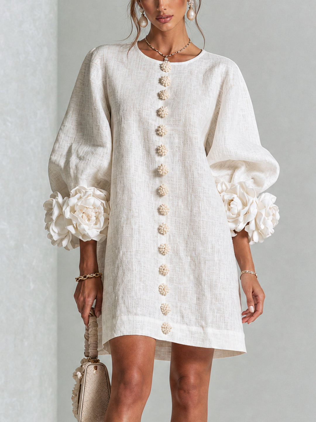 Rosalie™ | Mini-jurk met knoopsluiting