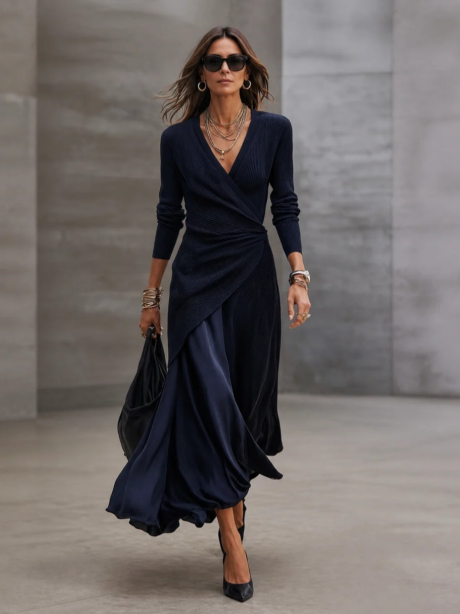 Tamara™ | Elegante Maxi-Jurk met Asymmetrische Rok