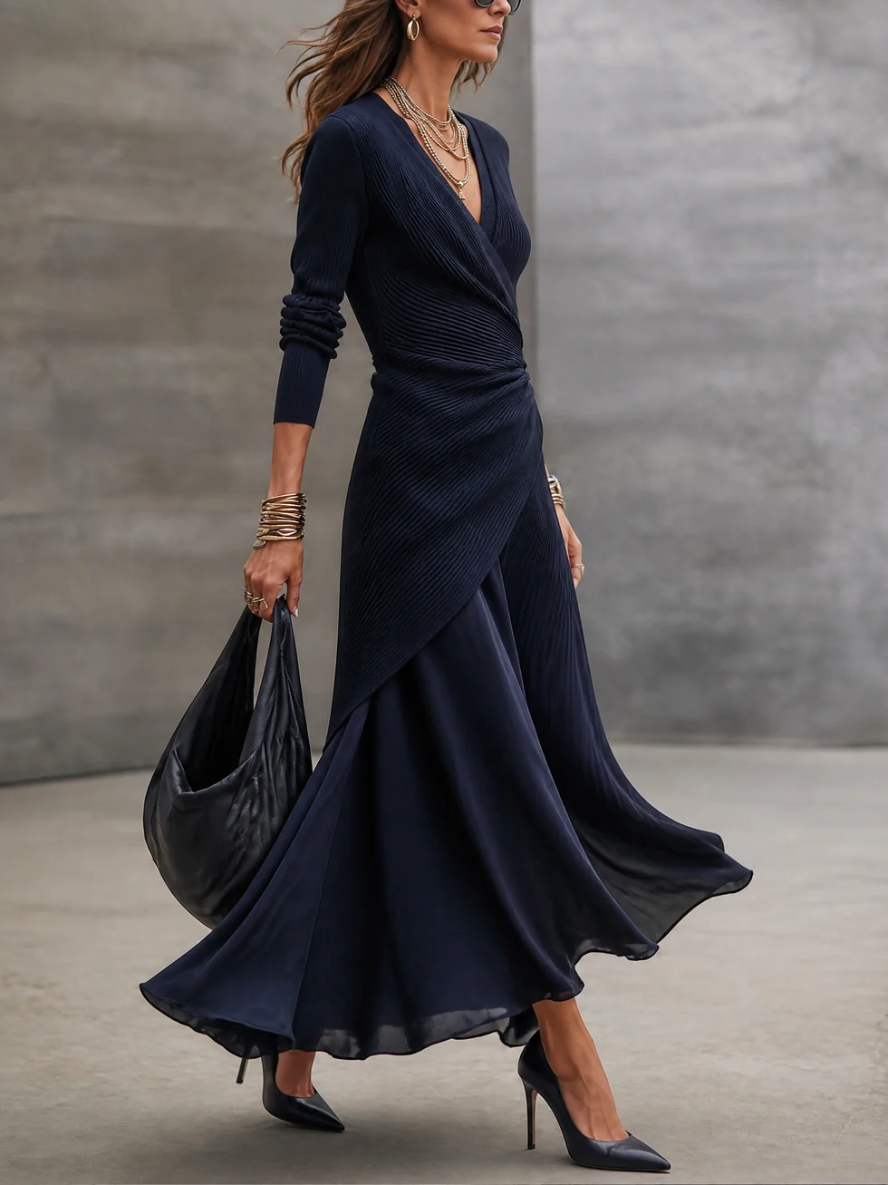 Tamara™ | Elegante Maxi-Jurk met Asymmetrische Rok