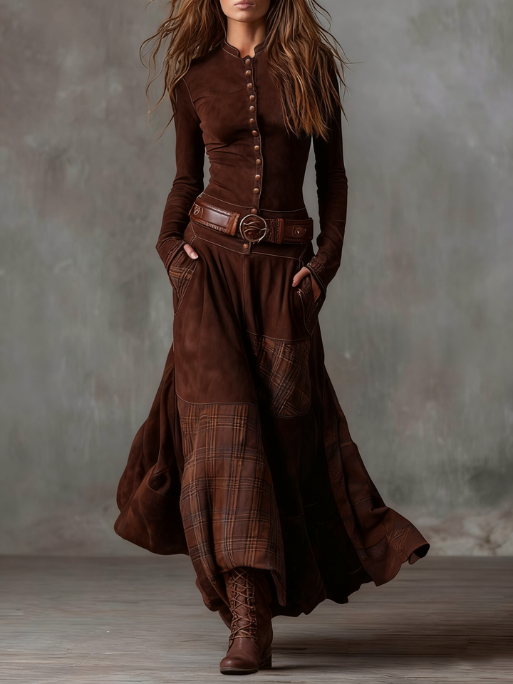Elisa | Maxi-jurk met ceintuur