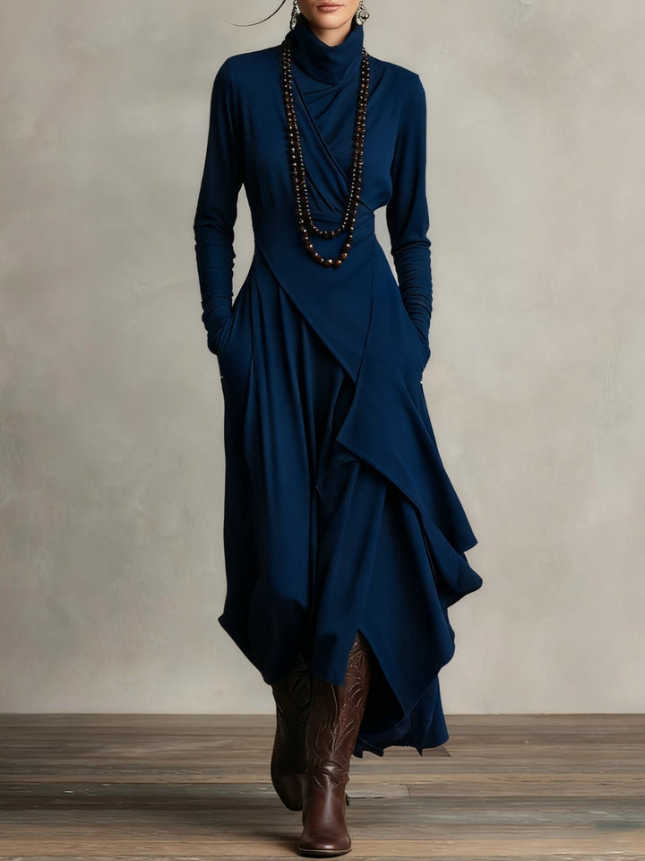 Genevieve | Elegante jurk met hoge hals