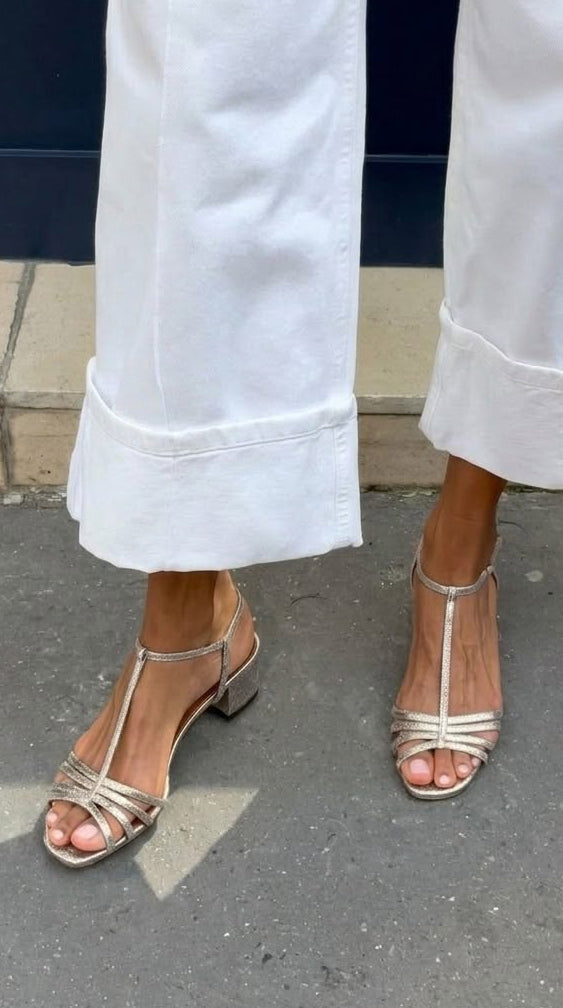 Allegra | Gouden Sandalen Elegante Dagelijksheid