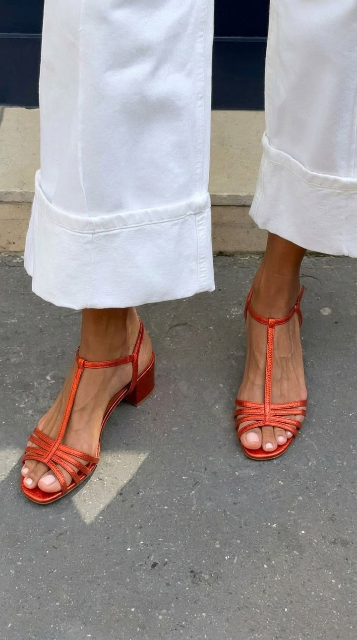 Allegra | Gouden Sandalen Elegante Dagelijksheid