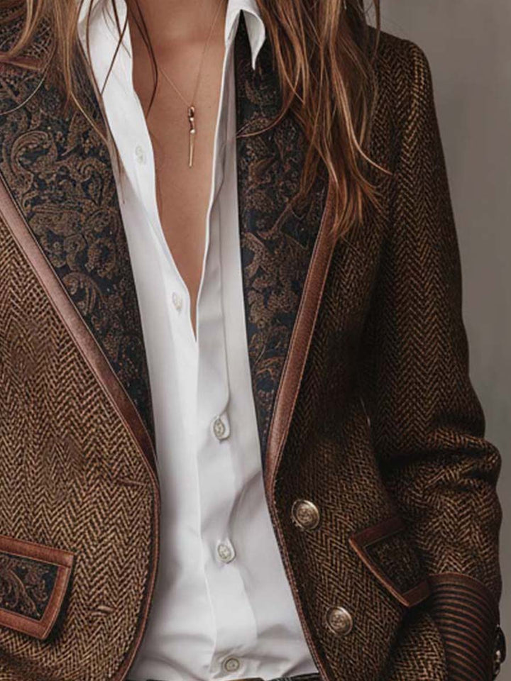 Gisèle | Blazer met chevronpatroon