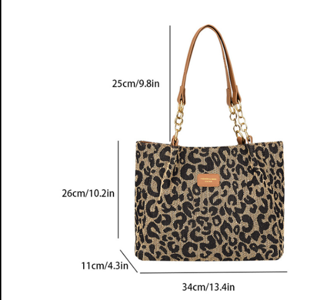 Lévrier – Luipaard Canvas Shoppen Tas