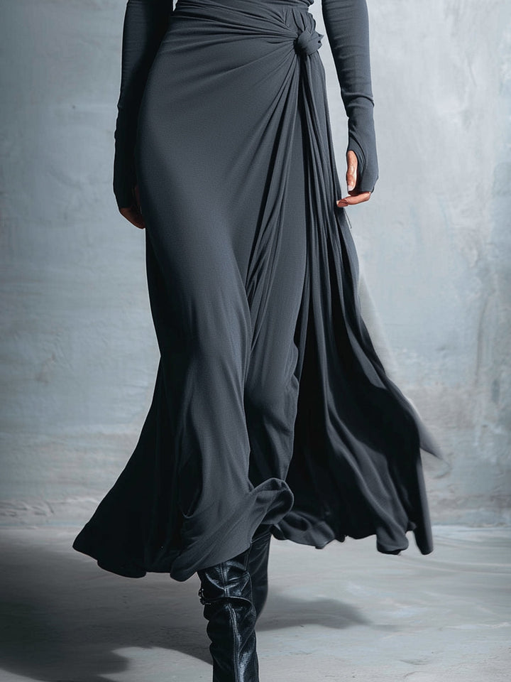 Naiara | Maxi-jurk met zijknoop