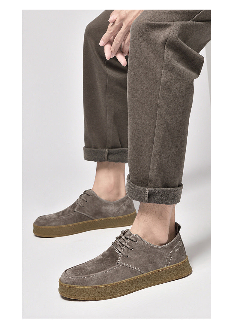 Matte Leren Oxford Schoenen voor Heren - Slim Casual Stijl