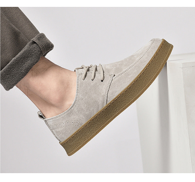 Matte Leren Oxford Schoenen voor Heren - Slim Casual Stijl