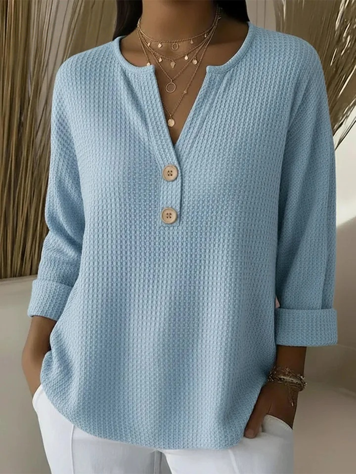 Lucinda™ | Henley Knop Top