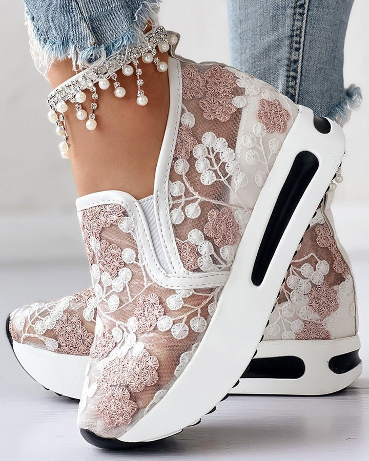 Floria | Gebloemde Mesh Sneakers