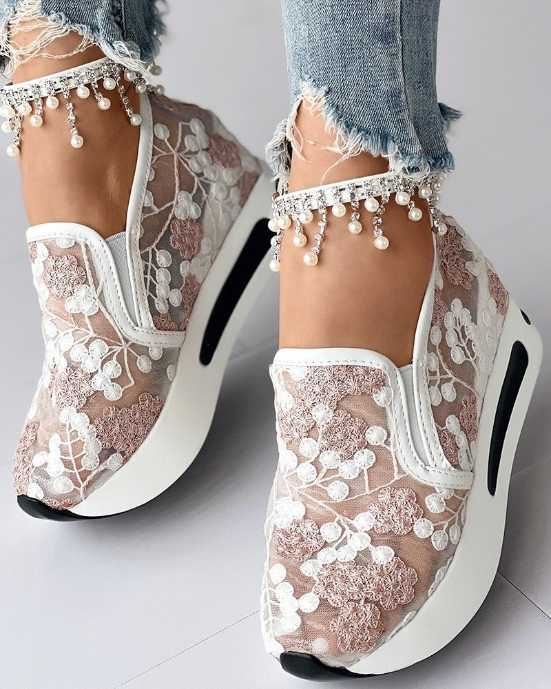 Floria | Gebloemde Mesh Sneakers