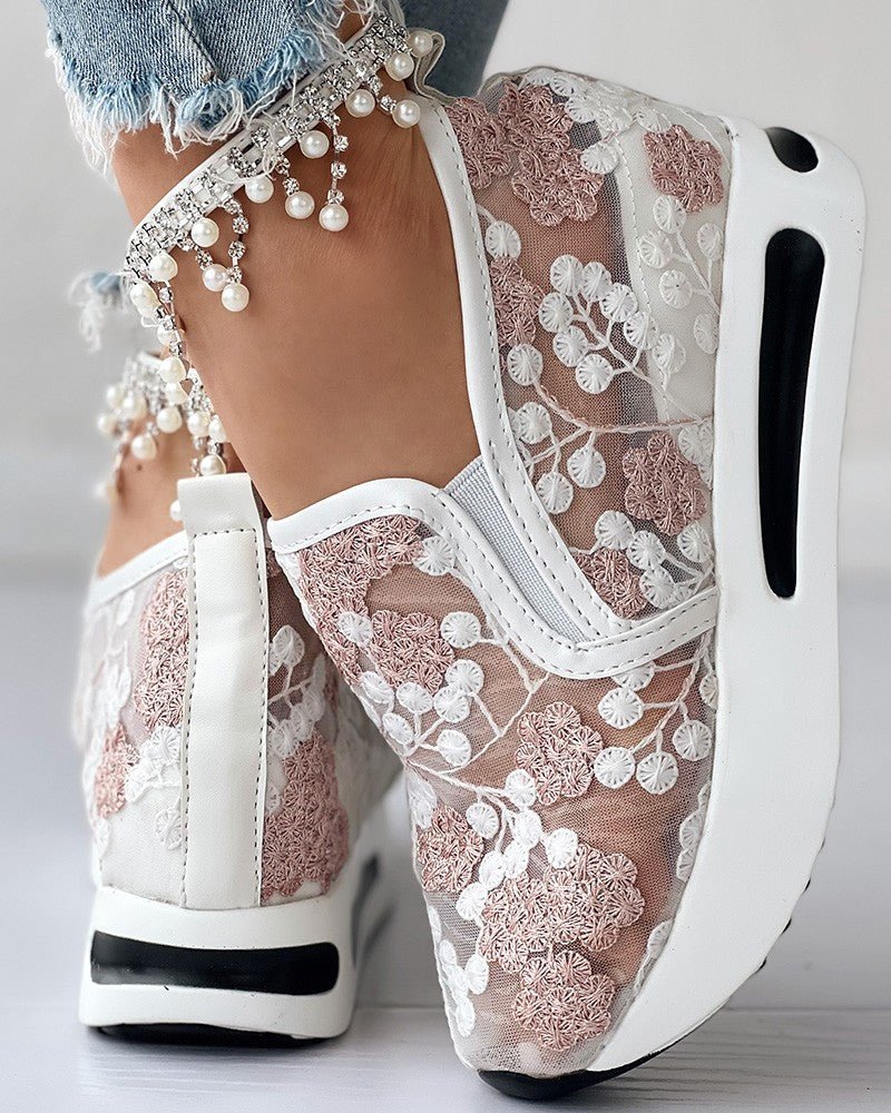 Floria | Gebloemde Mesh Sneakers