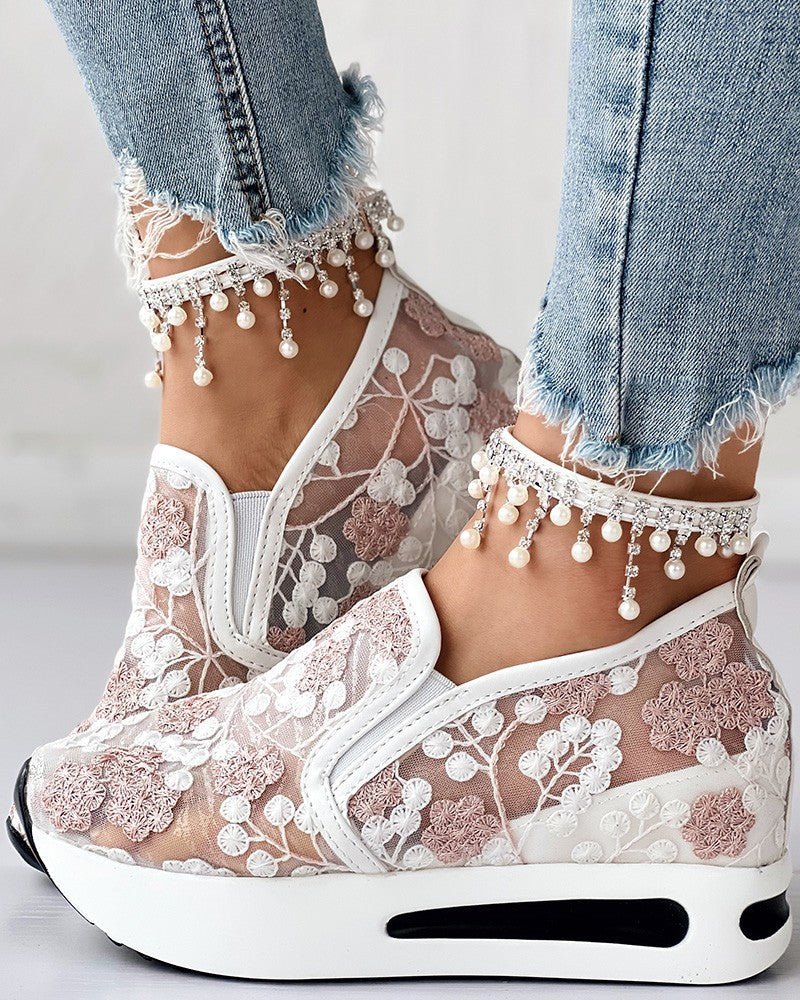 Floria | Gebloemde Mesh Sneakers