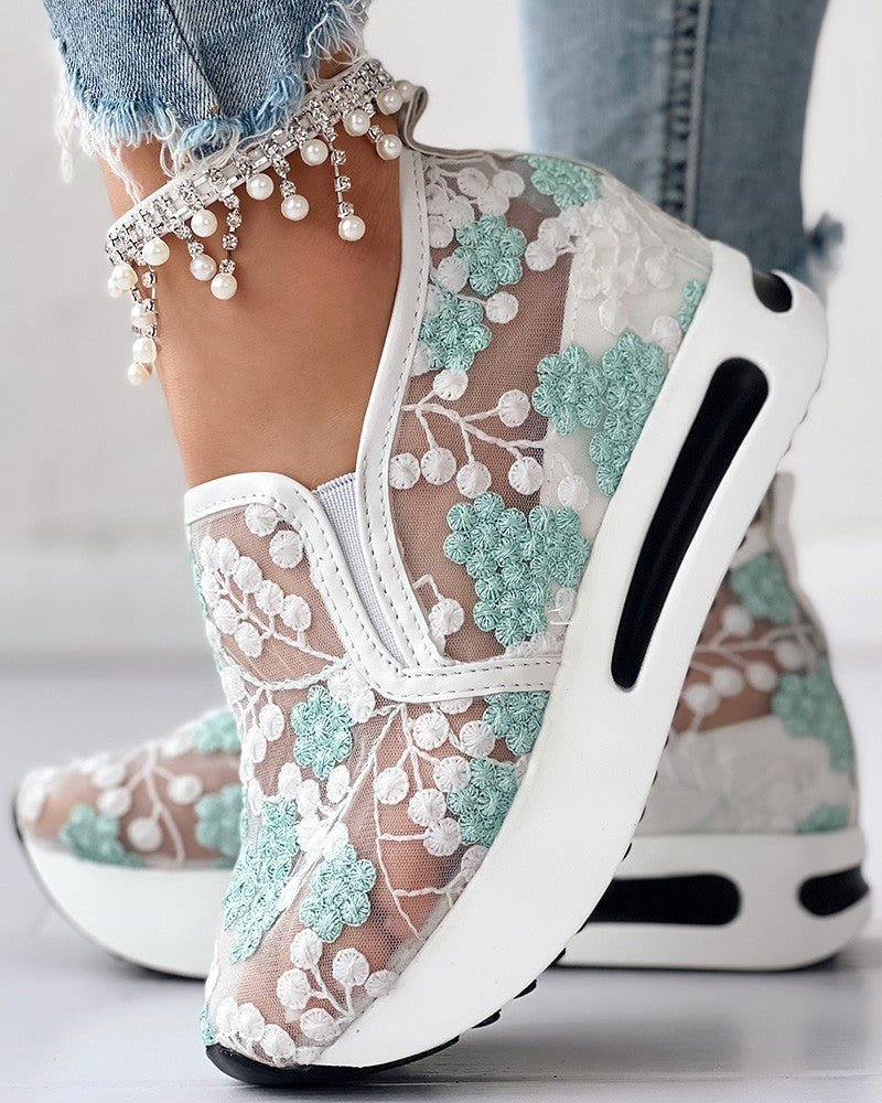 Floria | Gebloemde Mesh Sneakers