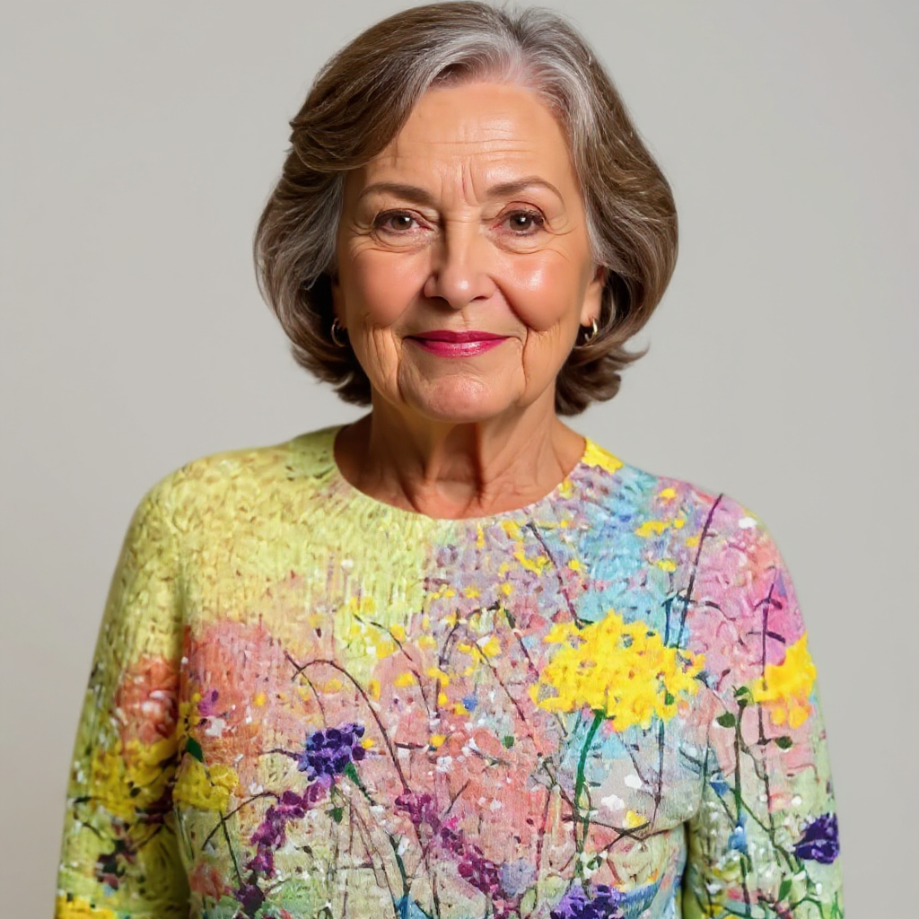 Manon | Trui met bloemenpatroon