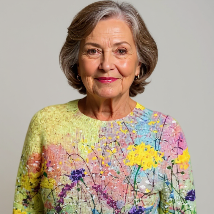Manon | Trui met bloemenpatroon