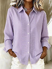 Norelle™ | Gestreepte Blouse met Knopen aan de Voorkant