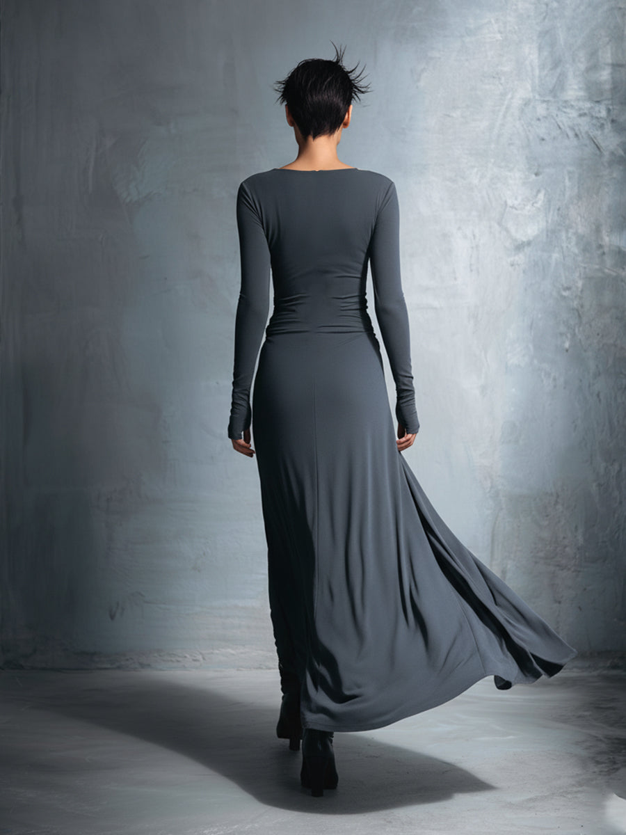 Naiara | Maxi-jurk met zijknoop
