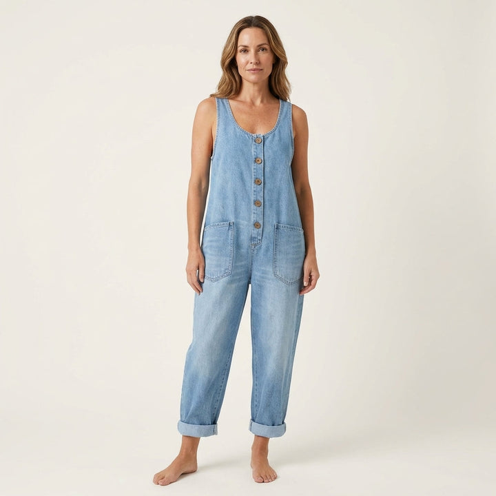 Liva | Jumpsuit met knoopbandjes