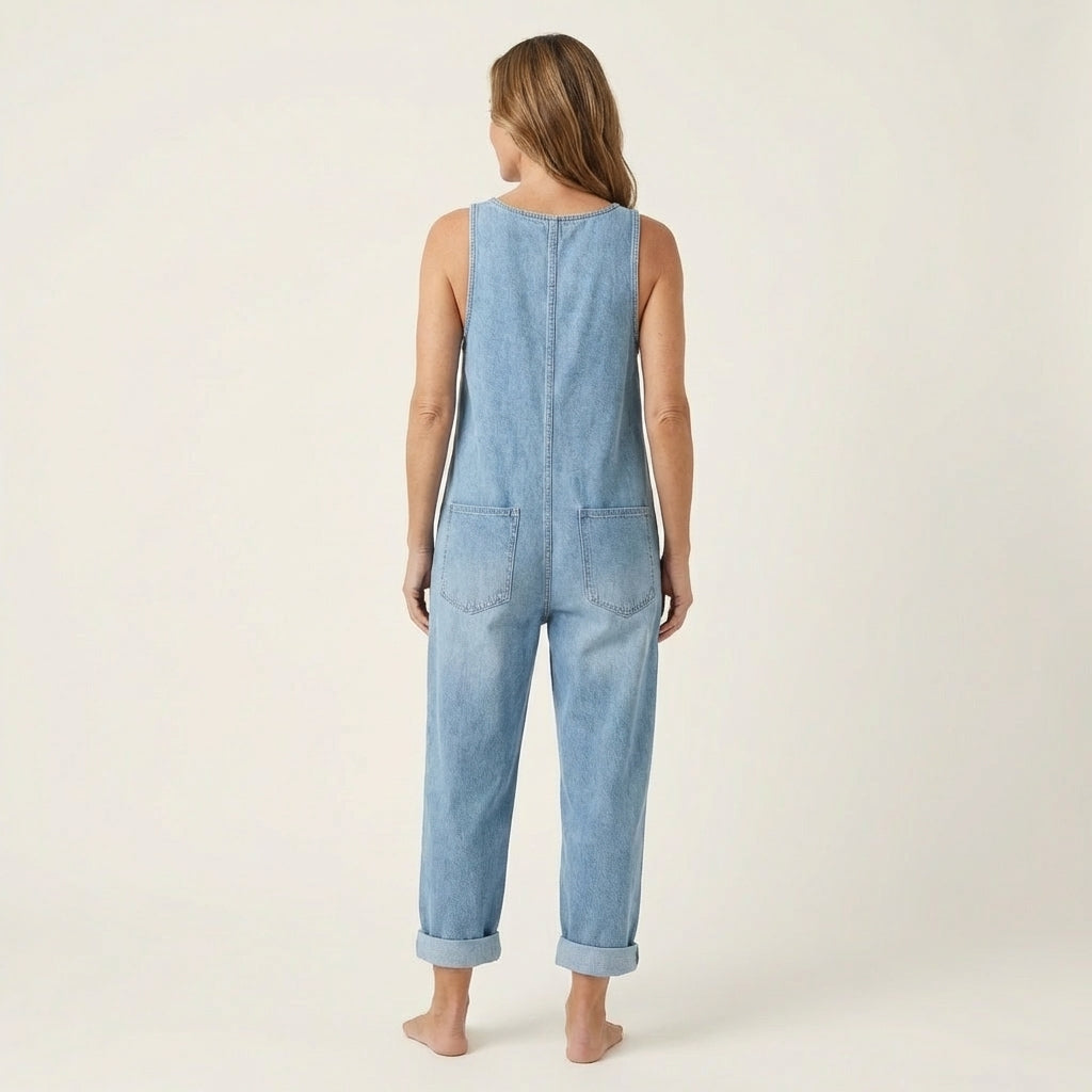 Liva | Jumpsuit met knoopbandjes