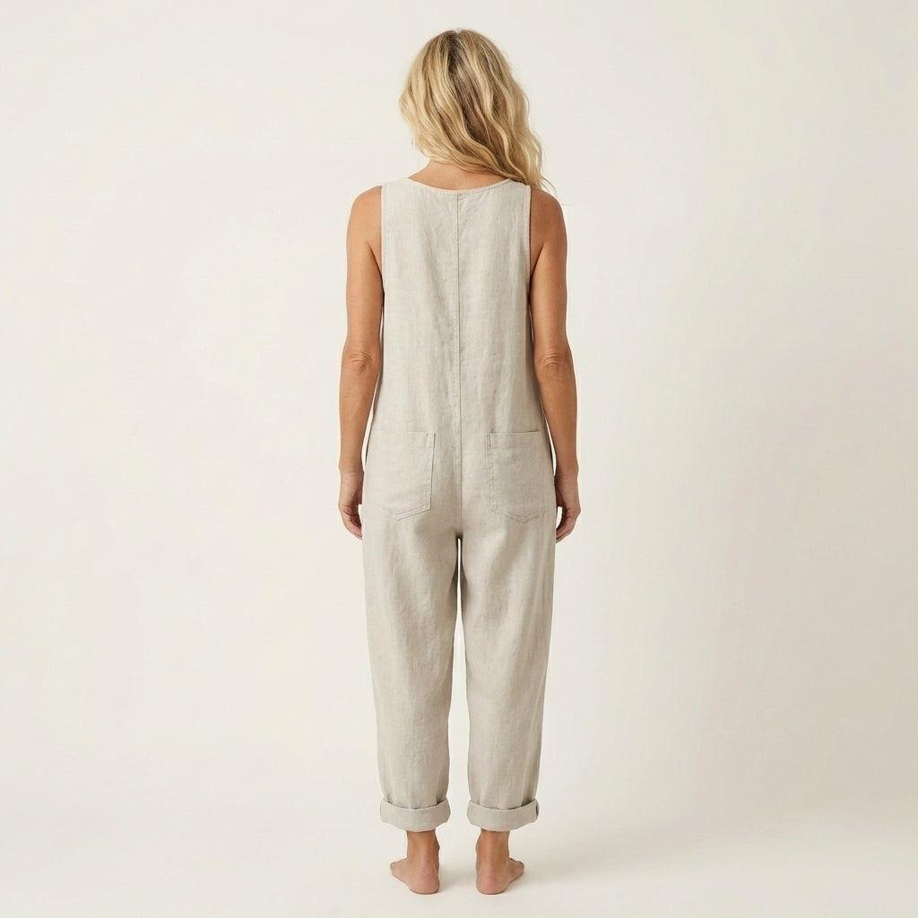 Liva | Jumpsuit met knoopbandjes