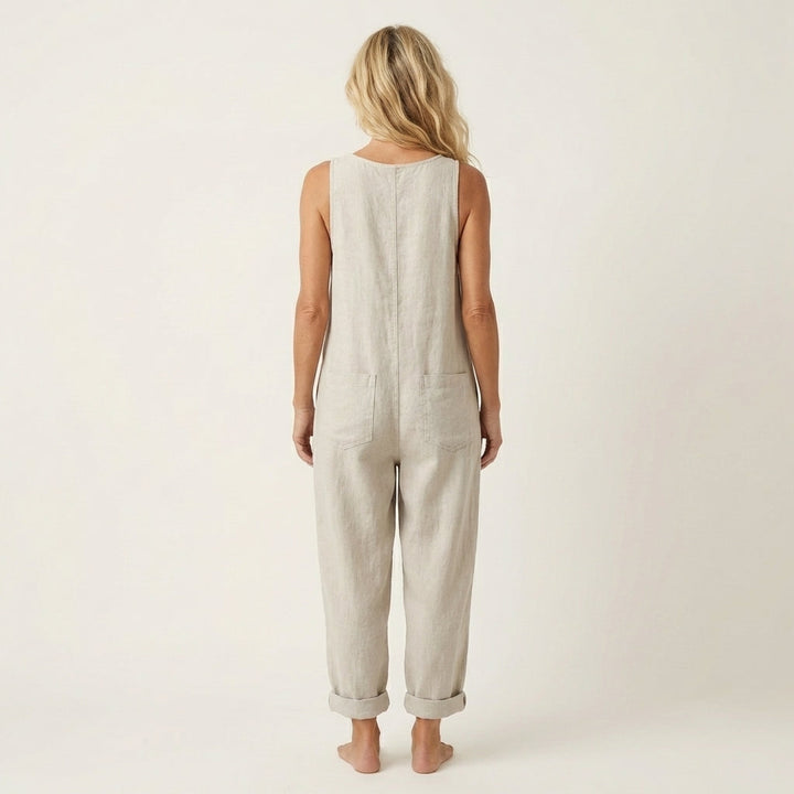 Liva | Jumpsuit met knoopbandjes