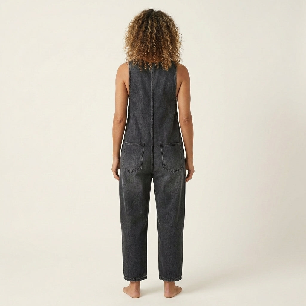 Liva | Jumpsuit met knoopbandjes