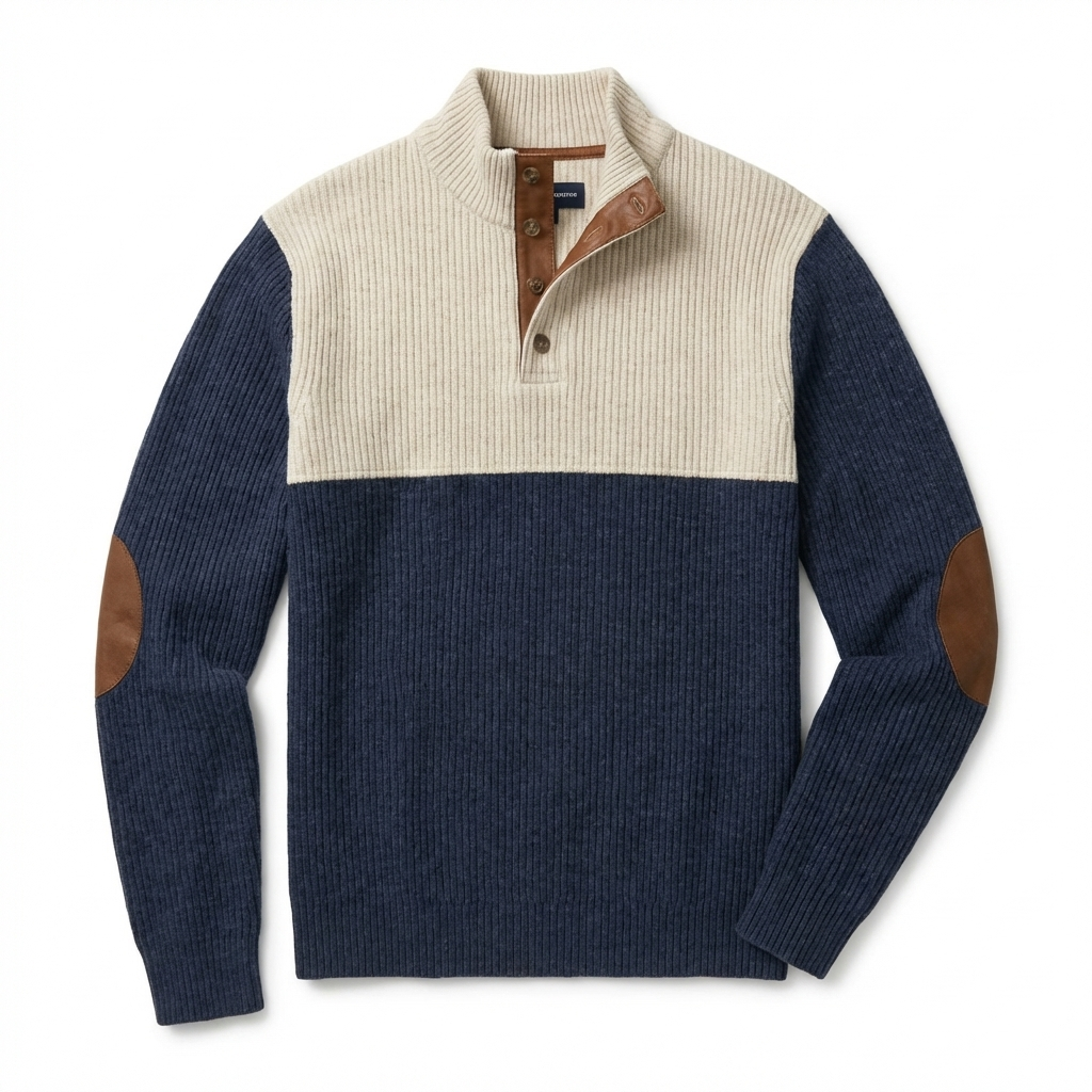 Van Laarhoven Mode | Retro herentrui met hoge kraag