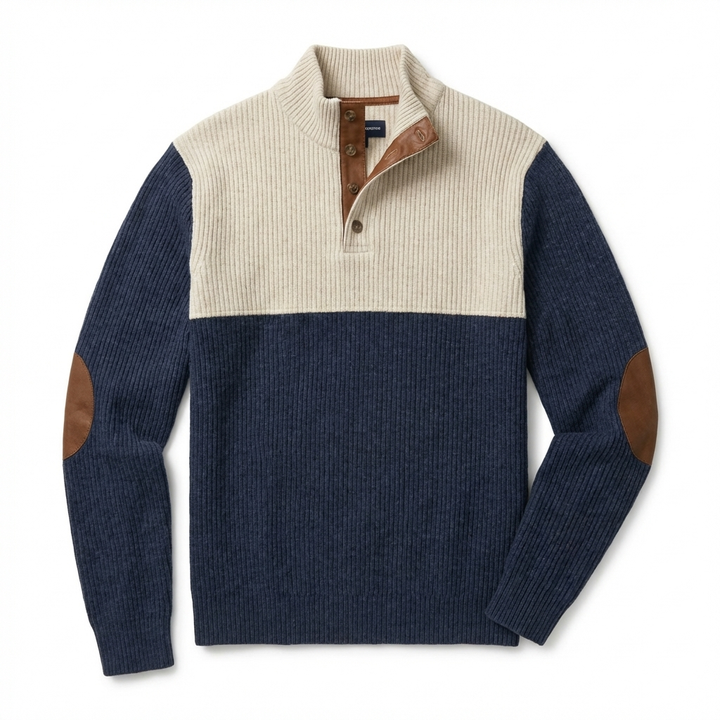 Van Laarhoven Mode | Retro herentrui met hoge kraag
