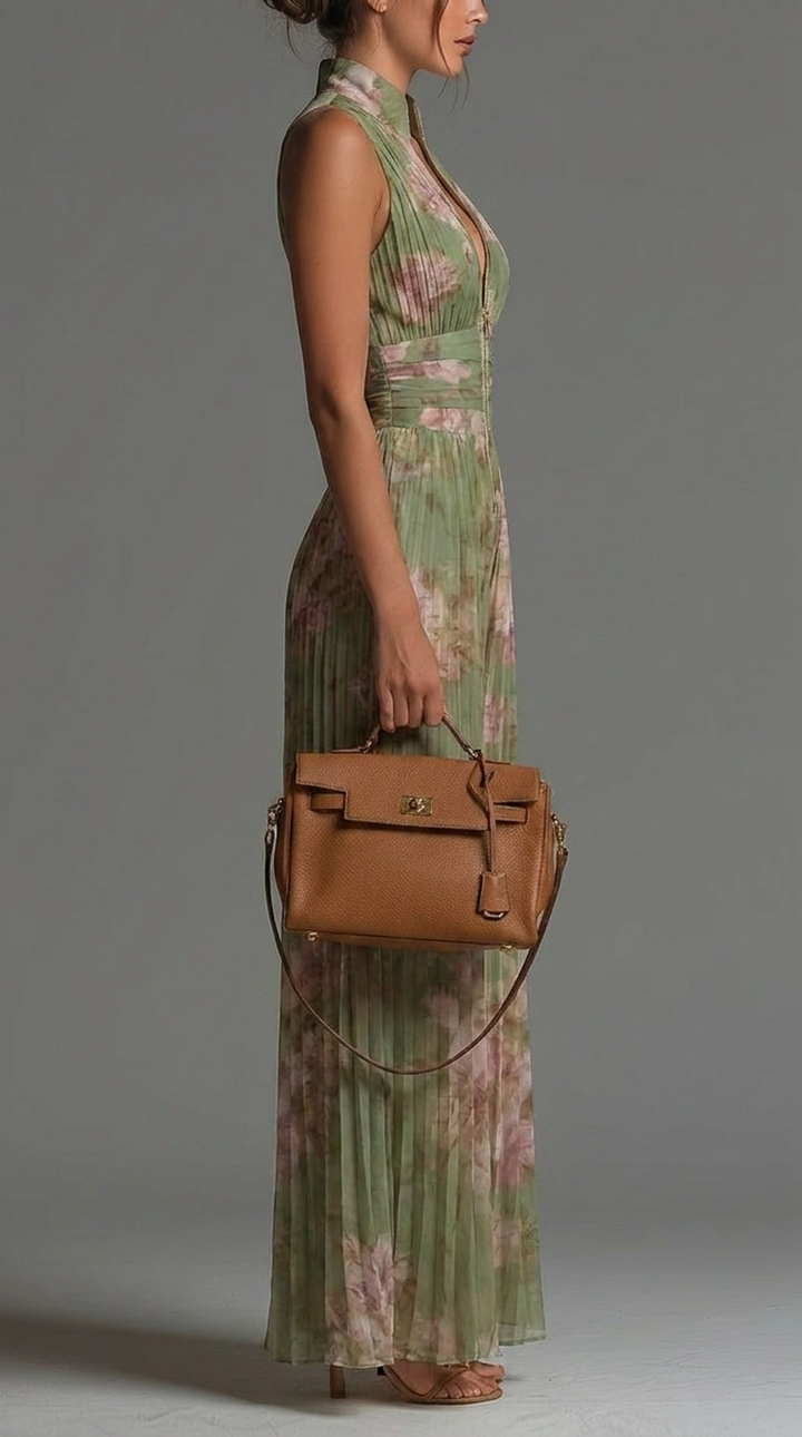 Sanne | Elegante Plissé Jumpsuit in Groen