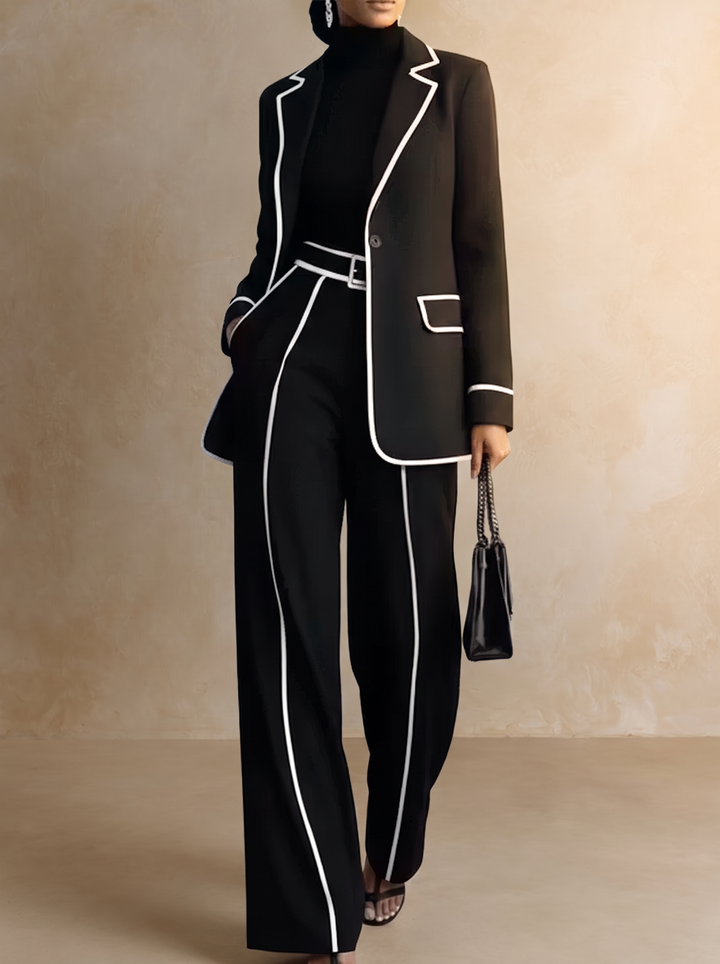Clementina™ | Elegante Tweedelige Set met Blazer en Broek
