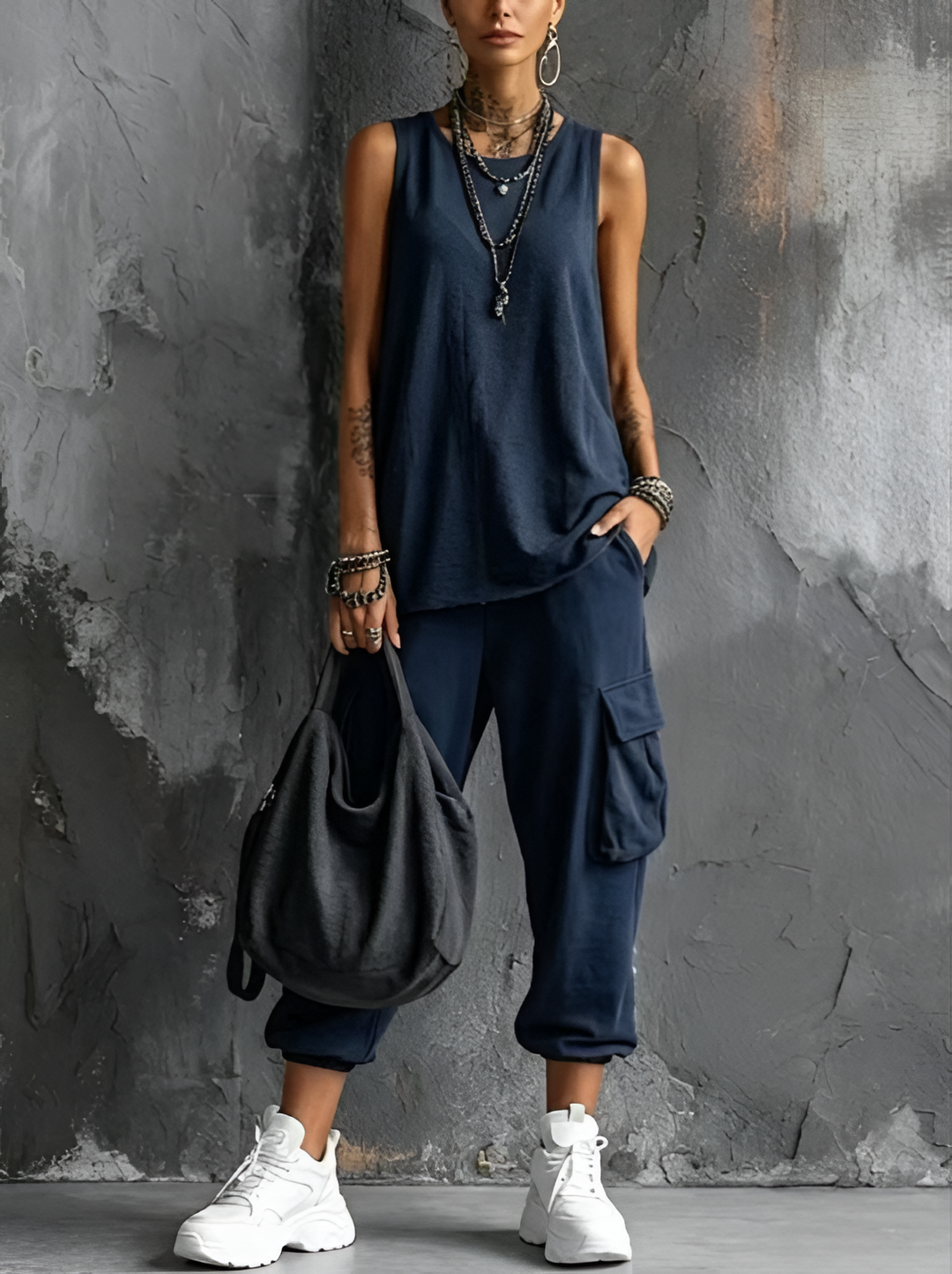 Sloane | Mouwloze tweedelige set