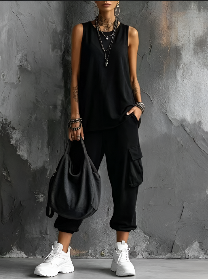 Sloane | Mouwloze tweedelige set