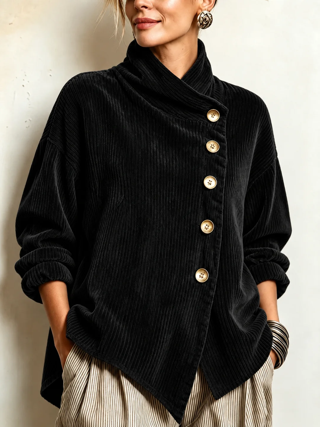 Olivia™ | Elegante Top met Knoopsluiting