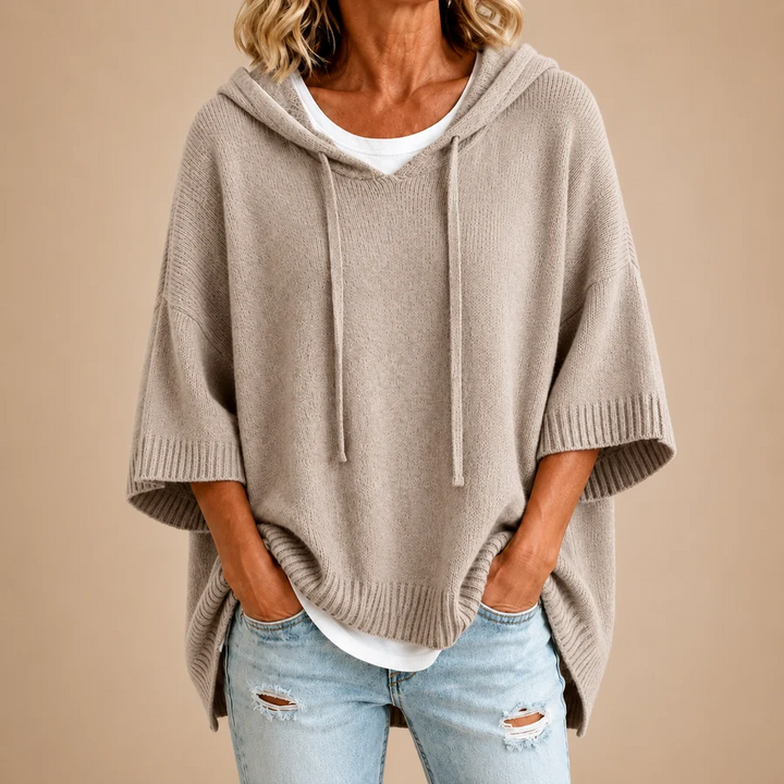Lotte | Poncho met capuchon