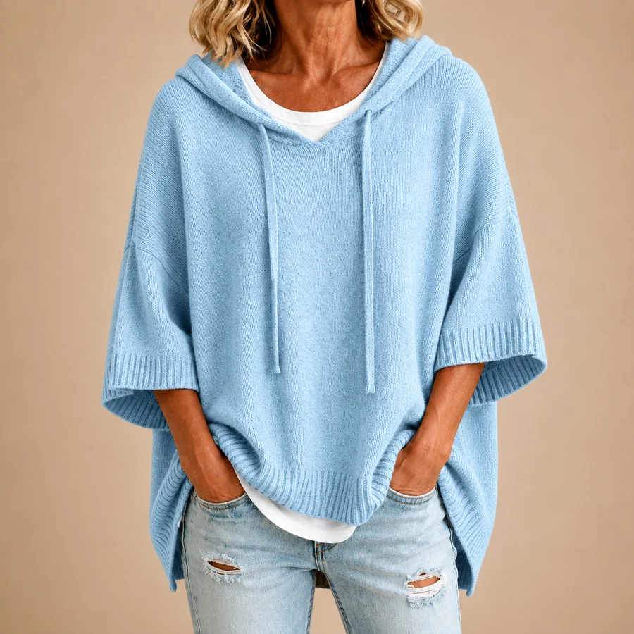 Lotte | Poncho met capuchon