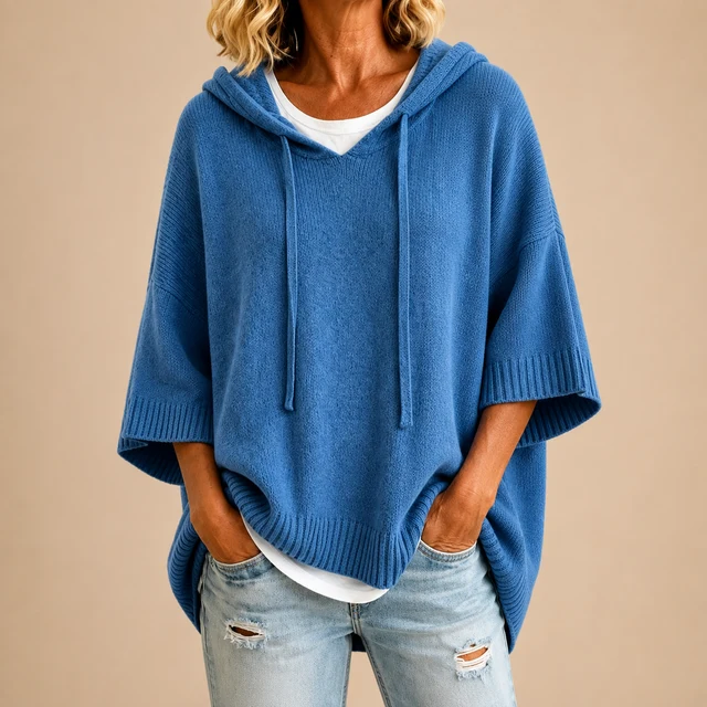 Lotte | Poncho met capuchon