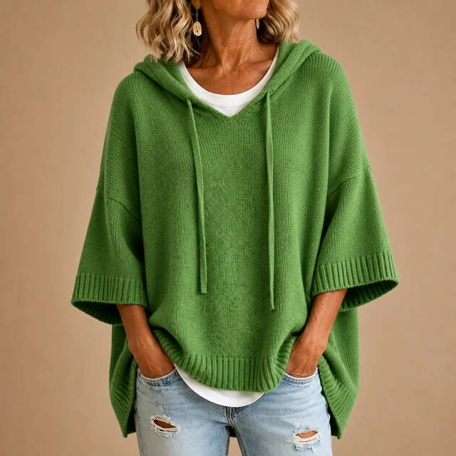 Lotte | Poncho met capuchon