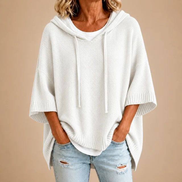 Lotte | Poncho met capuchon